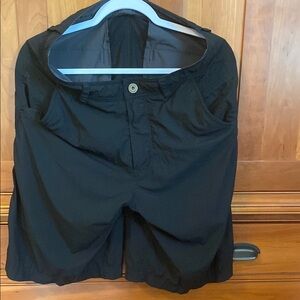 Sleek Black Flat Front Shorts for Versatile Wear